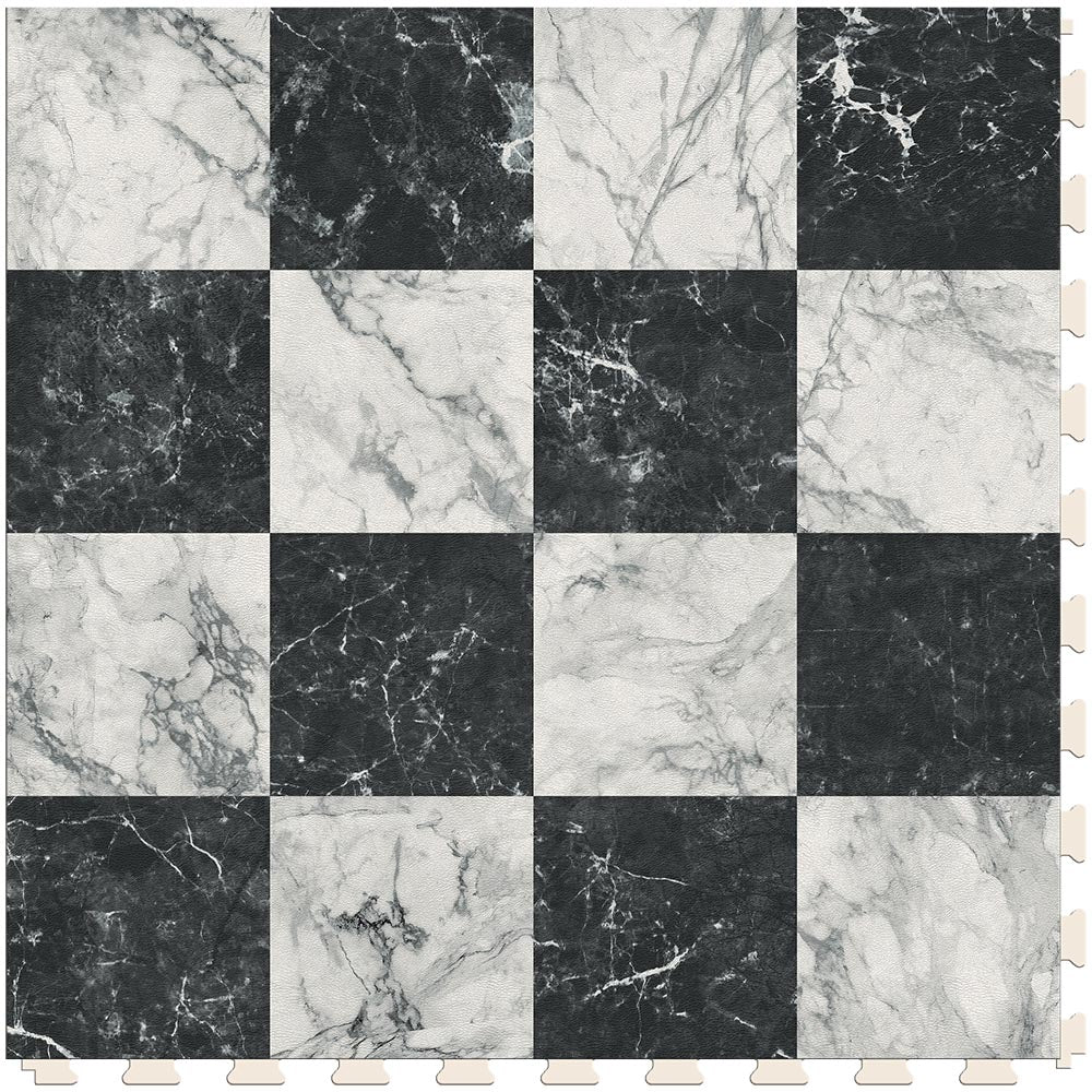 Marble Black Small Checkered Luxury Tile Sample