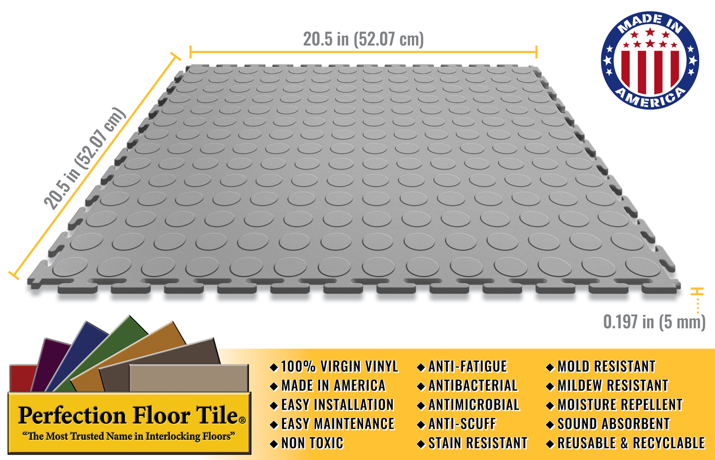 Light Gray Coin Tile Case