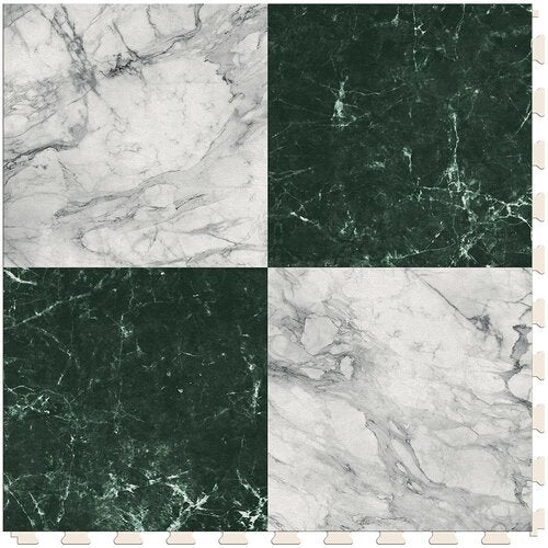 Closeout Green and White Marble Pop (4 Square) Luxury Vinyl Case