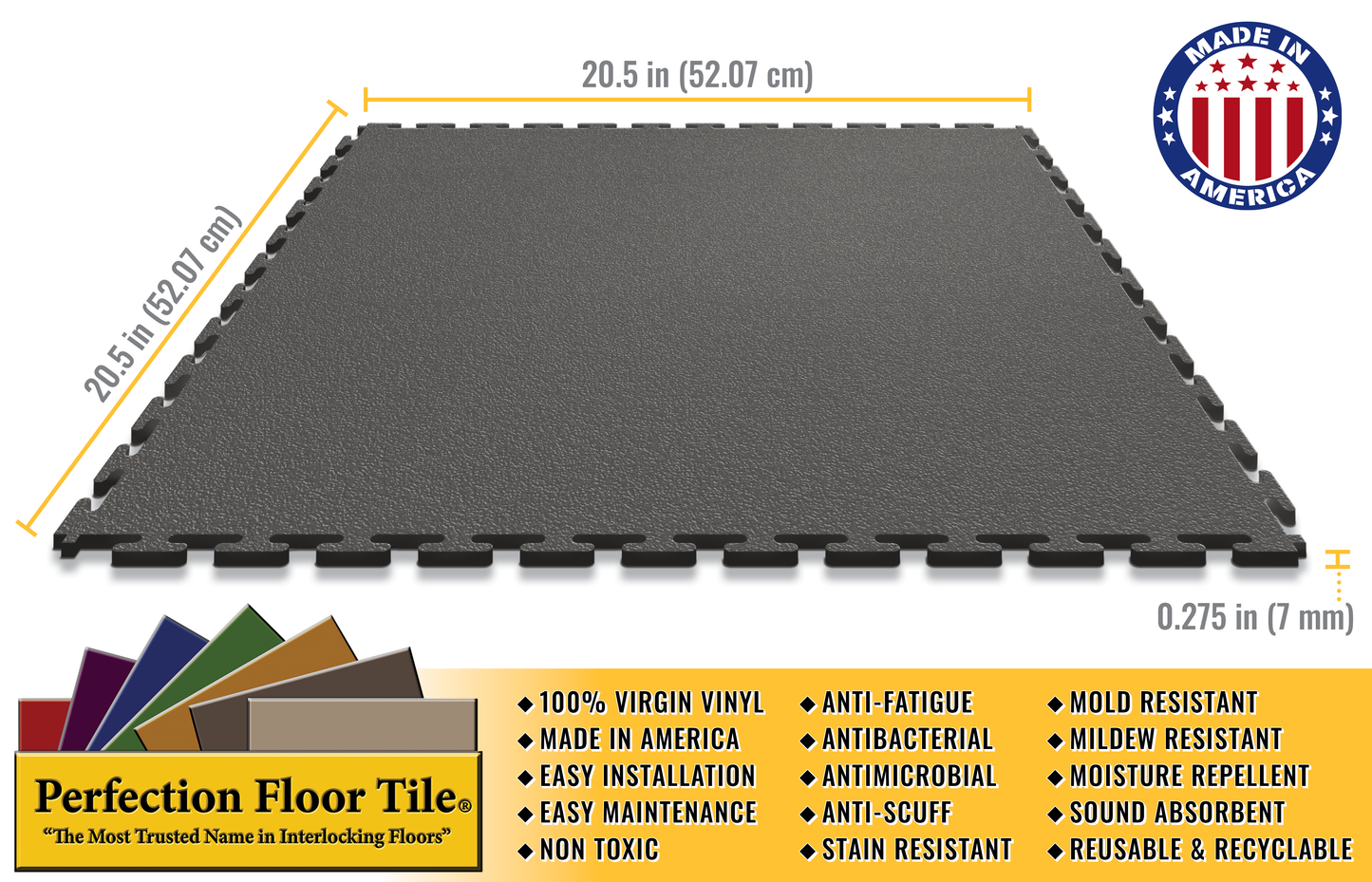 30 Dark Gray Industrial 7mm Coin Tile Cases (Batch 10250822)