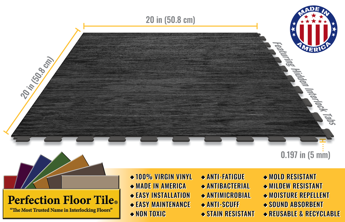 Coal Luxury Tile Case