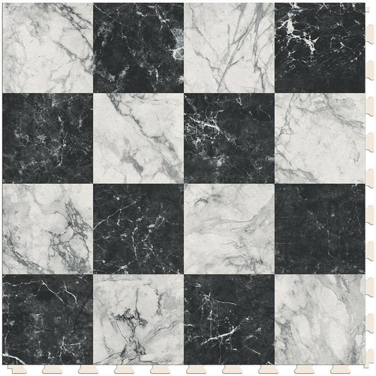 Closeout Black & White Marble Pop (16) Luxury Vinyl Tile