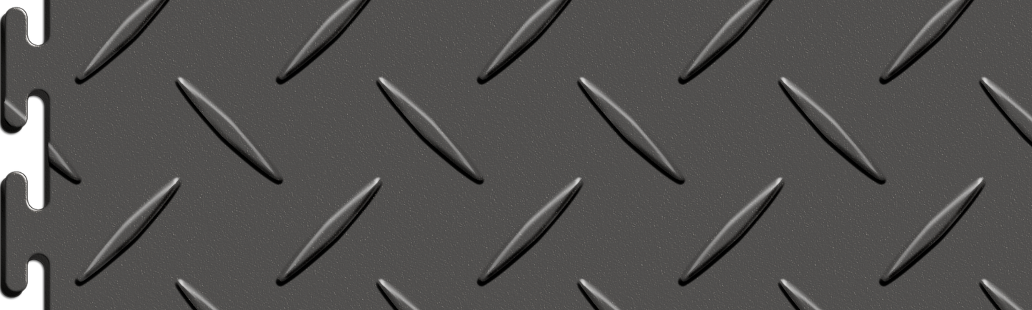 Dark Gray Diamond Plate Tile Sample