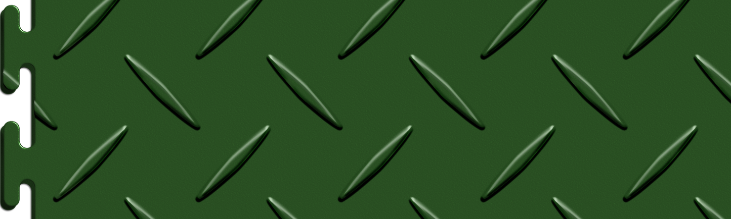 Green Diamond Plate Tile Sample