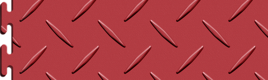 Red Diamond Plate Tile Sample